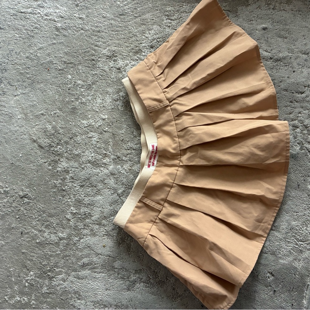 Pleated Tan Skirt